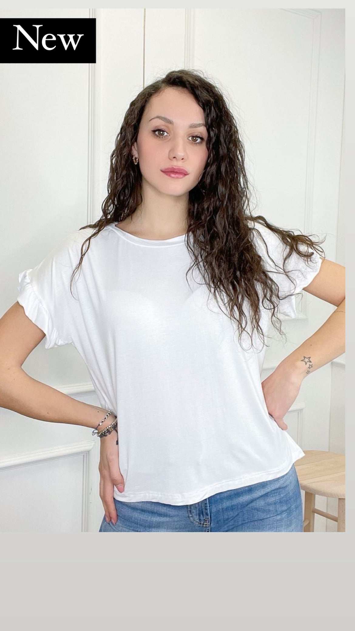 Lipstick - Frill Sleeved Top - 17885