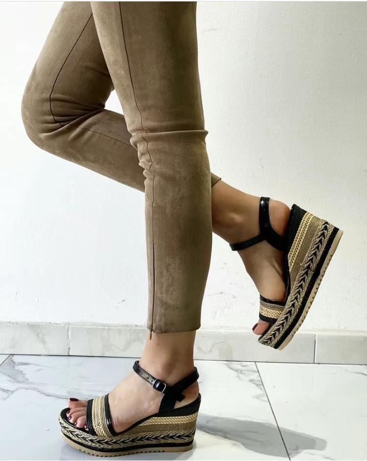 Lipstick - Stripe Wedge Shoe - 86631