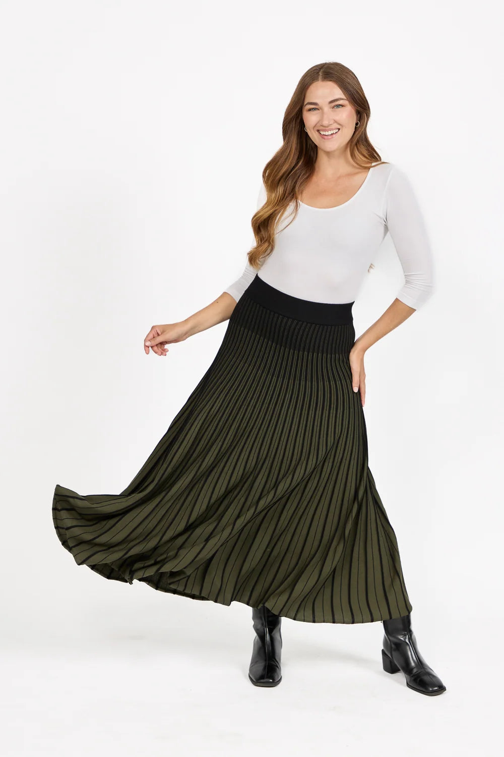 Mudflower - Rib skirt - Mud 26mf-354