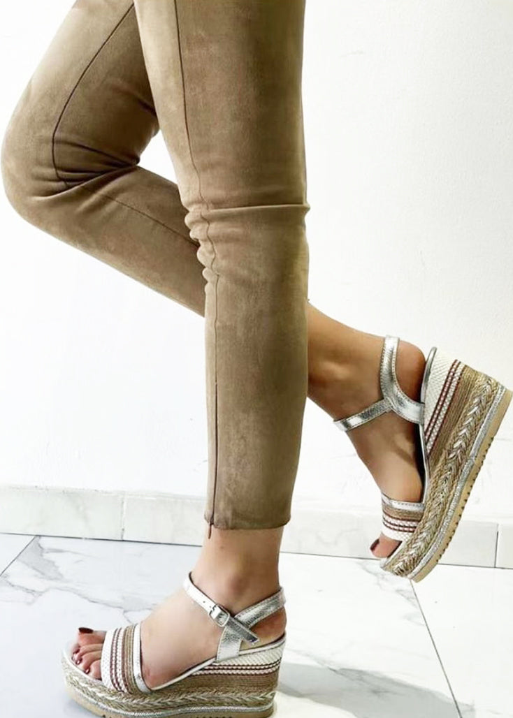 Lipstick - Stripe Wedge Shoe - 86631