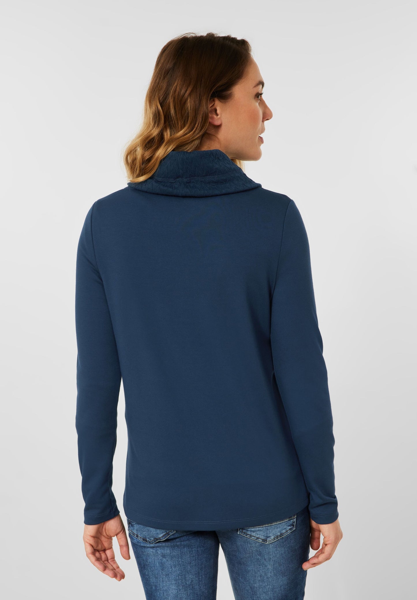 Cecil - Structured Mix Collared Hoody - 318980