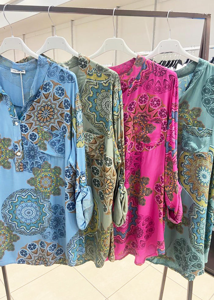 Lipstick - Mosaic Print Blouse - 2252/6