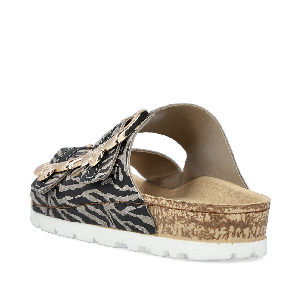 Rieker - Zebra Print Flat Sandal - 69850