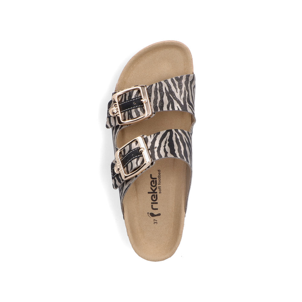 Rieker - Zebra Print Flat Sandal - 69850