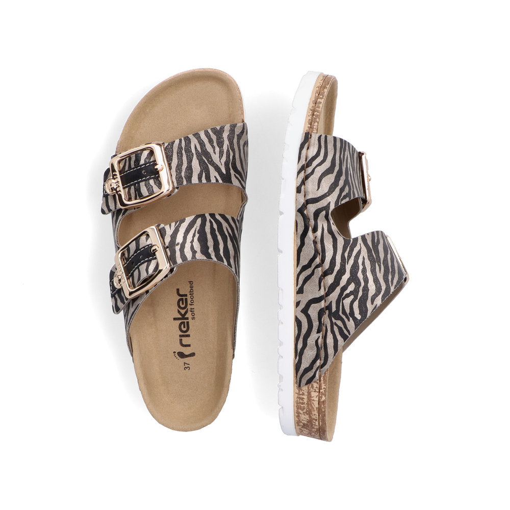 Rieker - Zebra Print Flat Sandal - 69850
