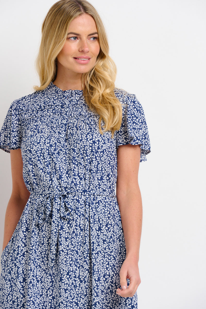 Brakeburn - Floral Trail Flutter Sleeve Dress - 10107