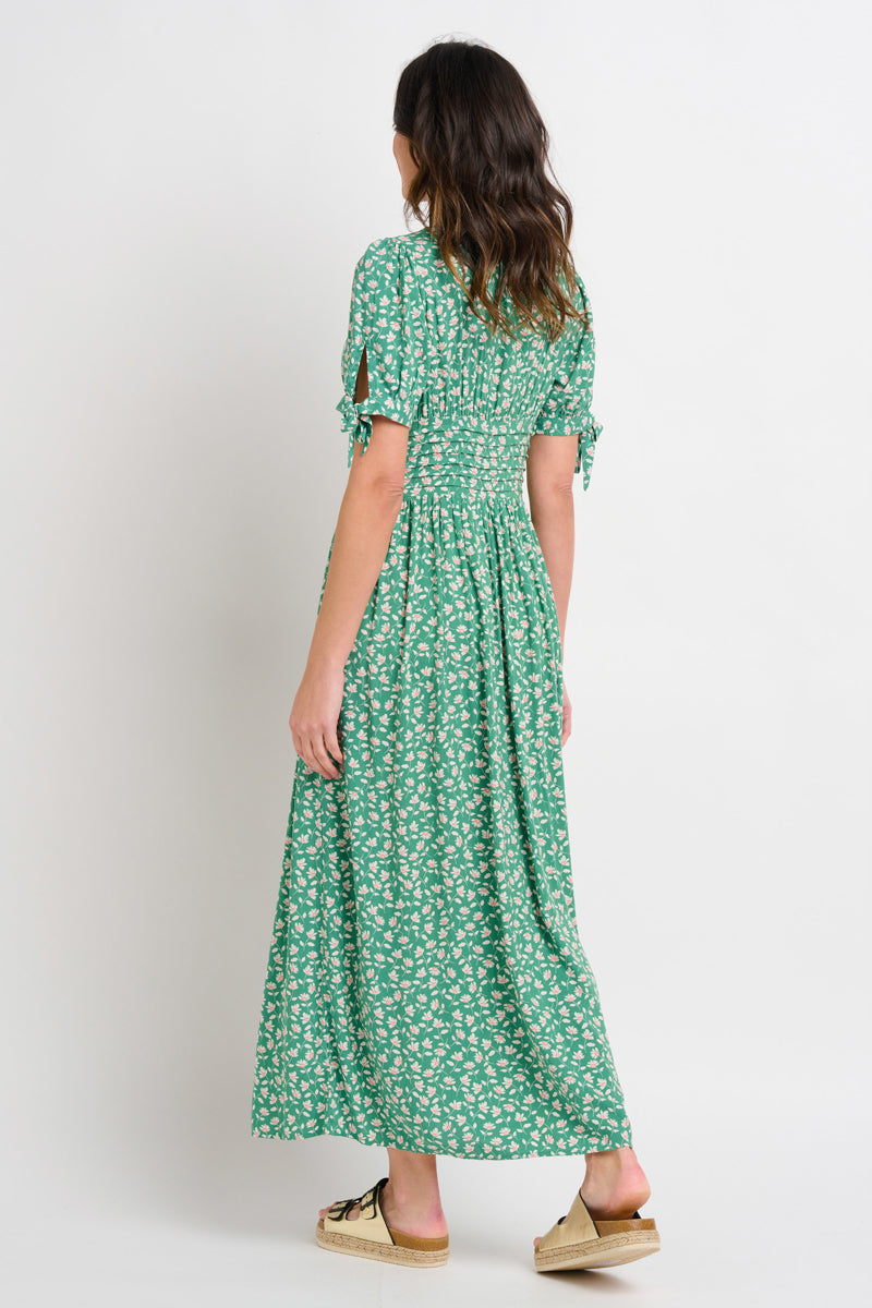 Brakeburn - Spring Garden Pintuck Maxi Dress - 10109