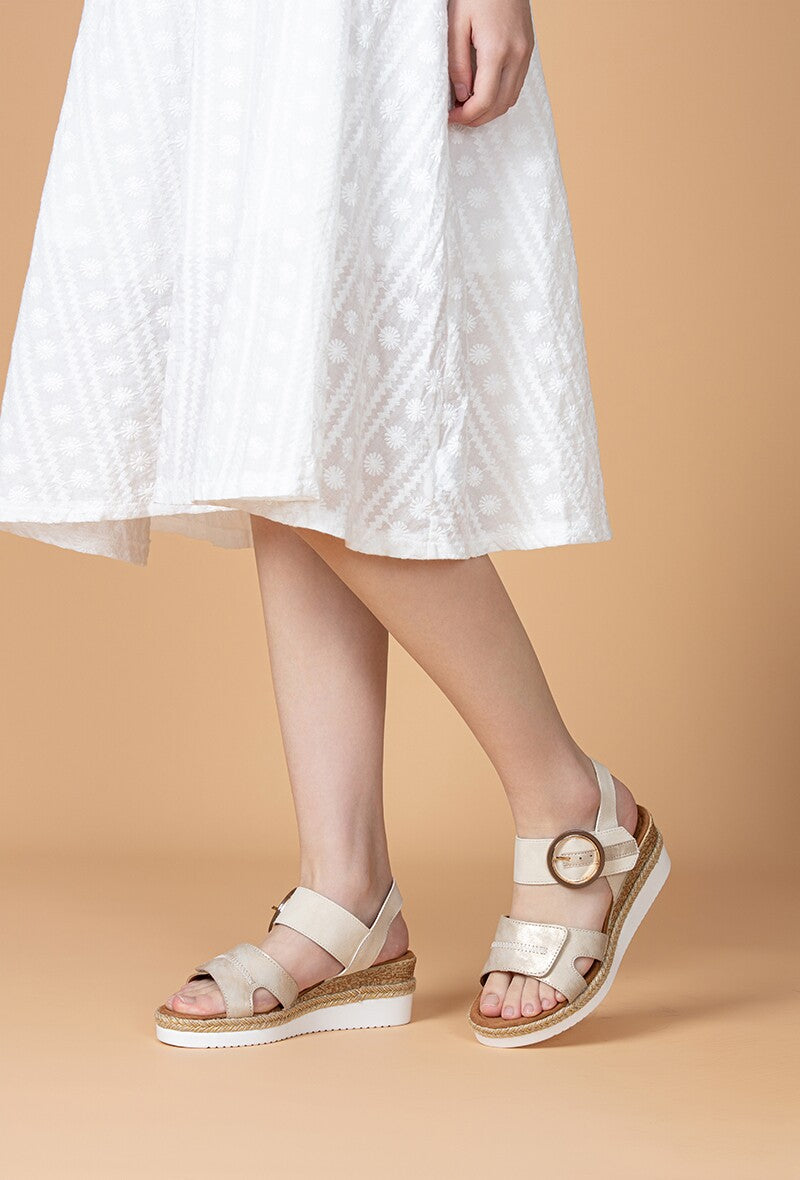 Lipstick - Wedge open Foot Sandal - F6172