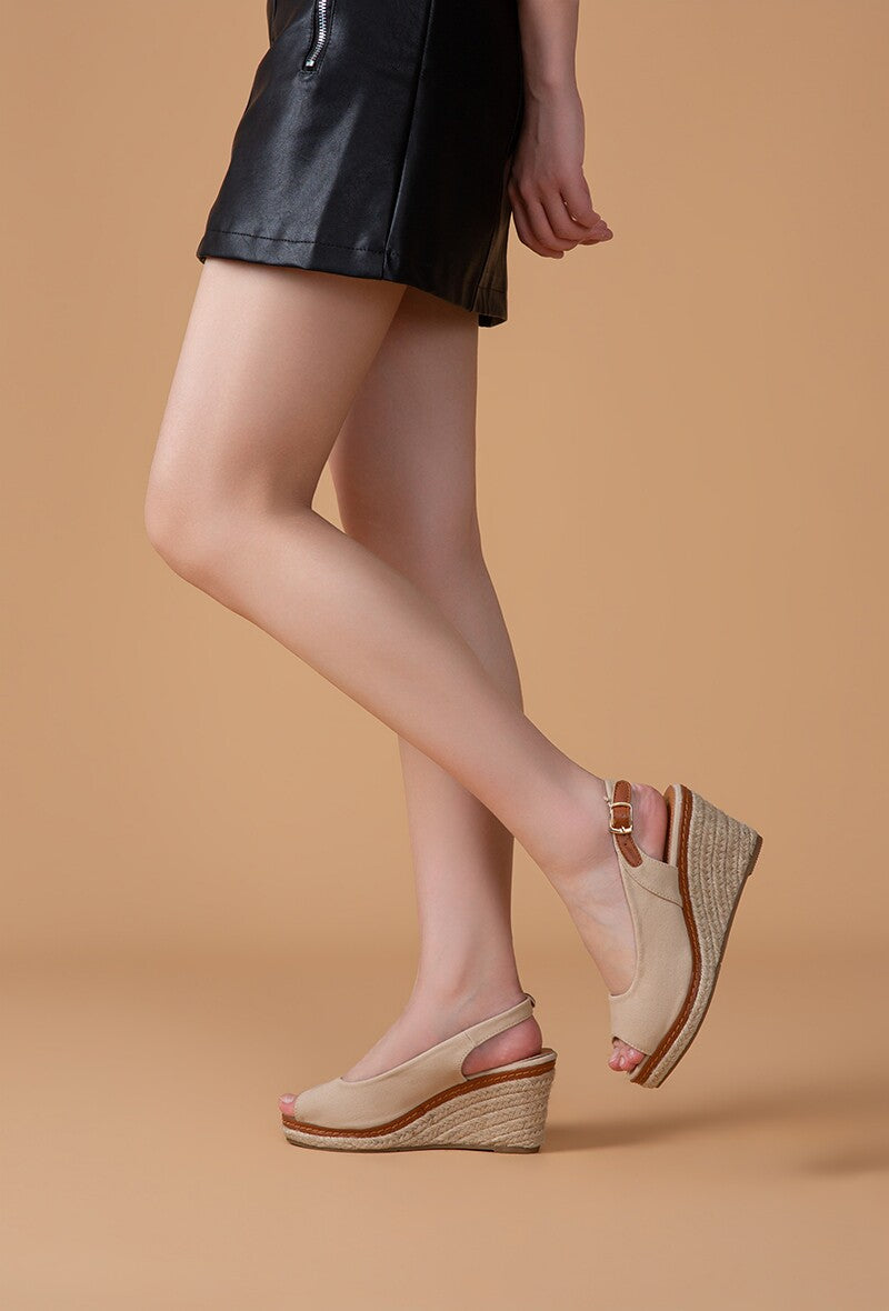 Lipstick - High Wedge Open Foot Shoe - YQ52