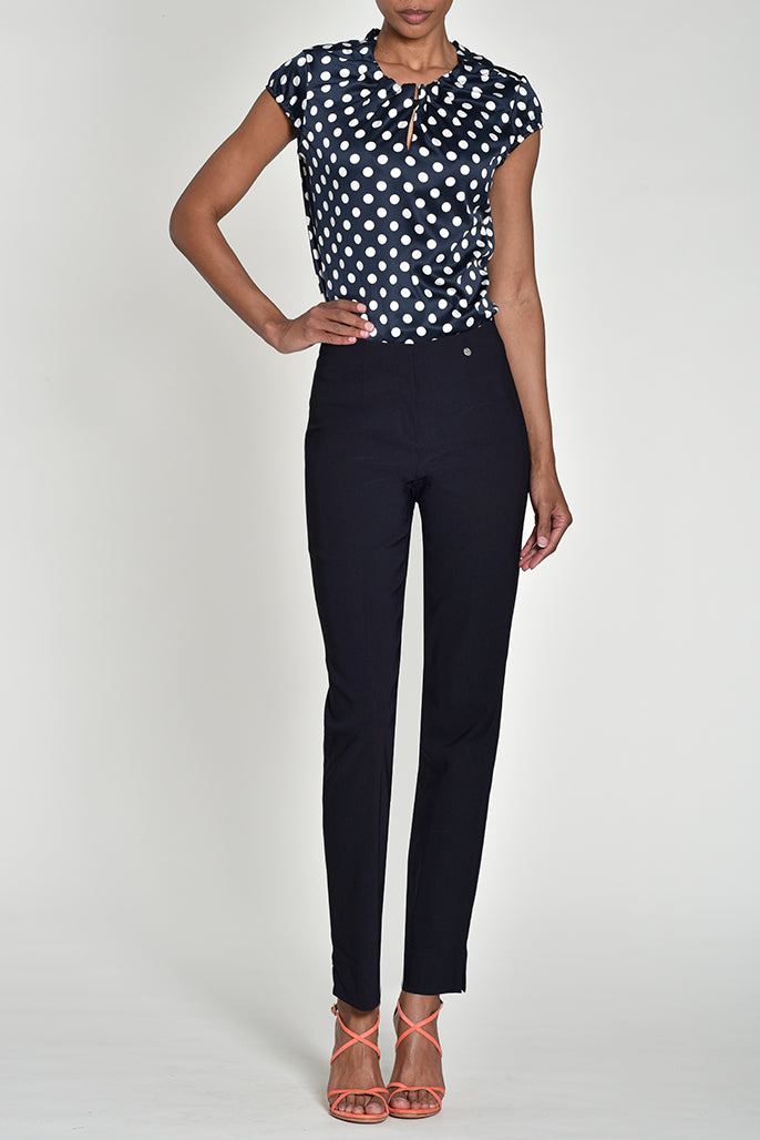 Robell - Slim Fit Stretch Waist Trousers - 51412