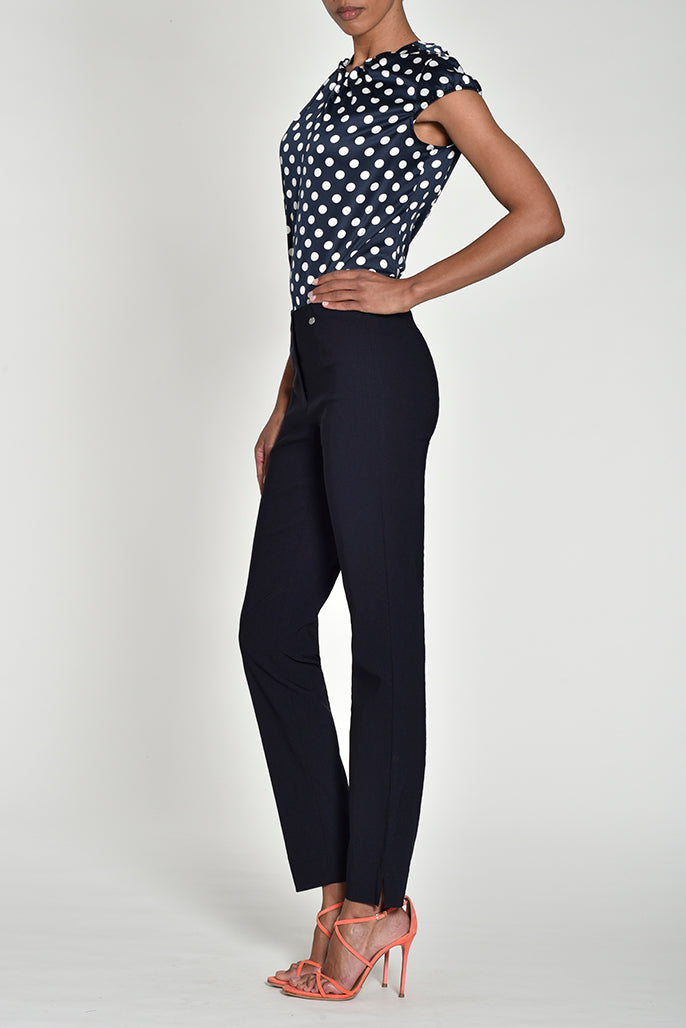 Robell - Slim Fit Stretch Waist Trousers - 51412
