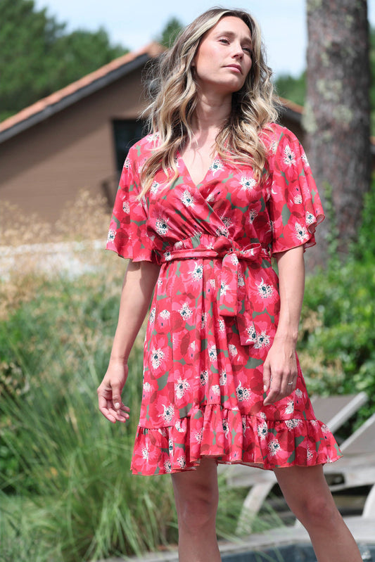 Actuelle - Dress with Balloon Neckline - 24E037