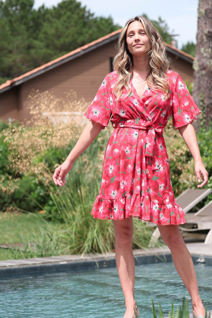 Actuelle - Dress with Balloon Neckline - 24E037