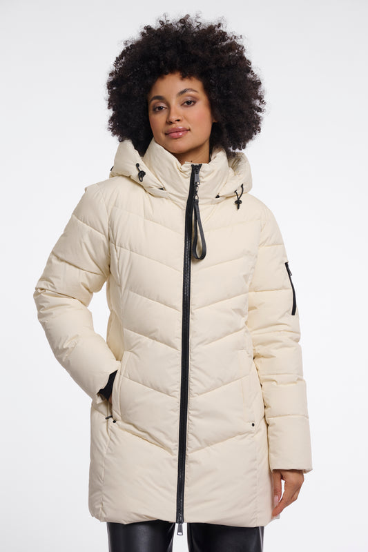 R+P - Padded jacket with detach hood - R+p Yasmina