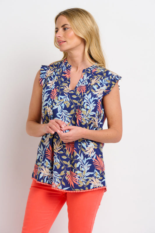 Brakeburn - Trailing Tropics Sleeveless Blouse - 10141