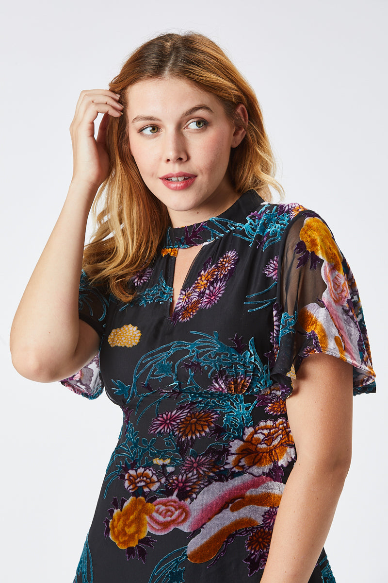 Zibi London - Fily Short Velour Dress - 1021208