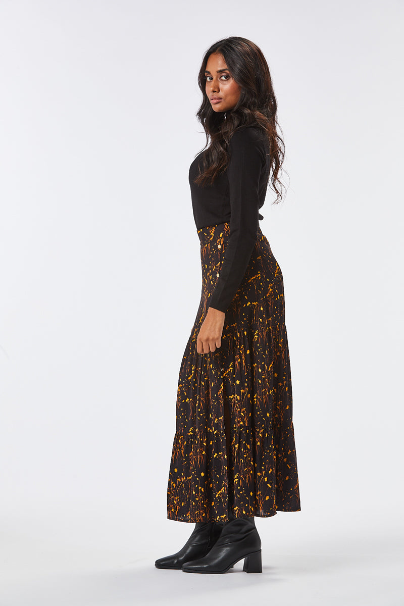 Zibi London - Lidy Buttoned Mid-Lenght Skirt - 1030501