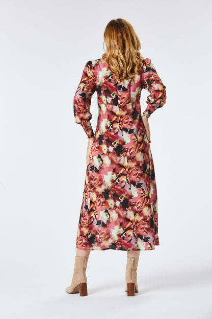 Zibi London - Idil Long Dress with Round Neck - 1020101