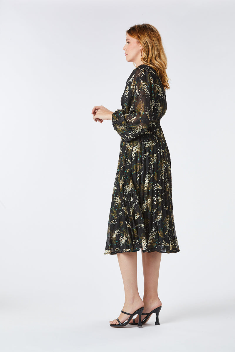 Zibi London - Melia Long Pleated Dress - 1020106