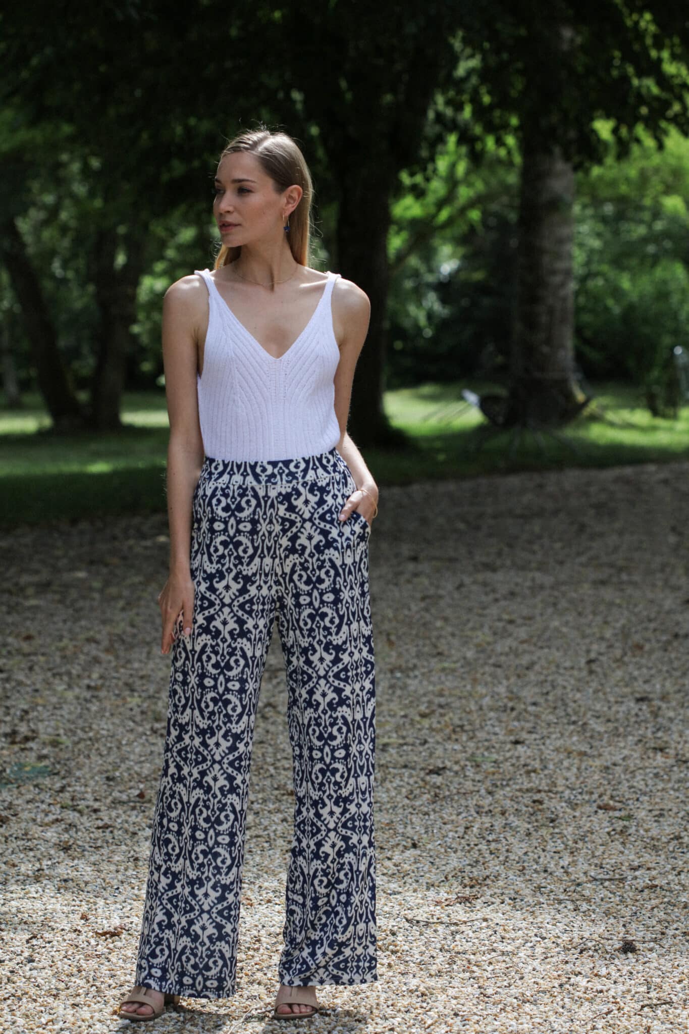 Actuelle - Printed Trousers - 23E164