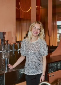 Freequent - Jersey mesh sequin blouse - Fq 212199