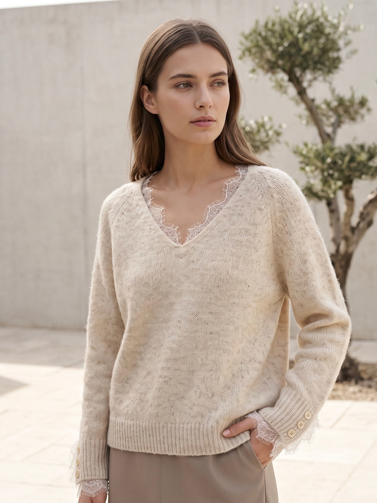 Carole - Lace jumper - Car Vg685