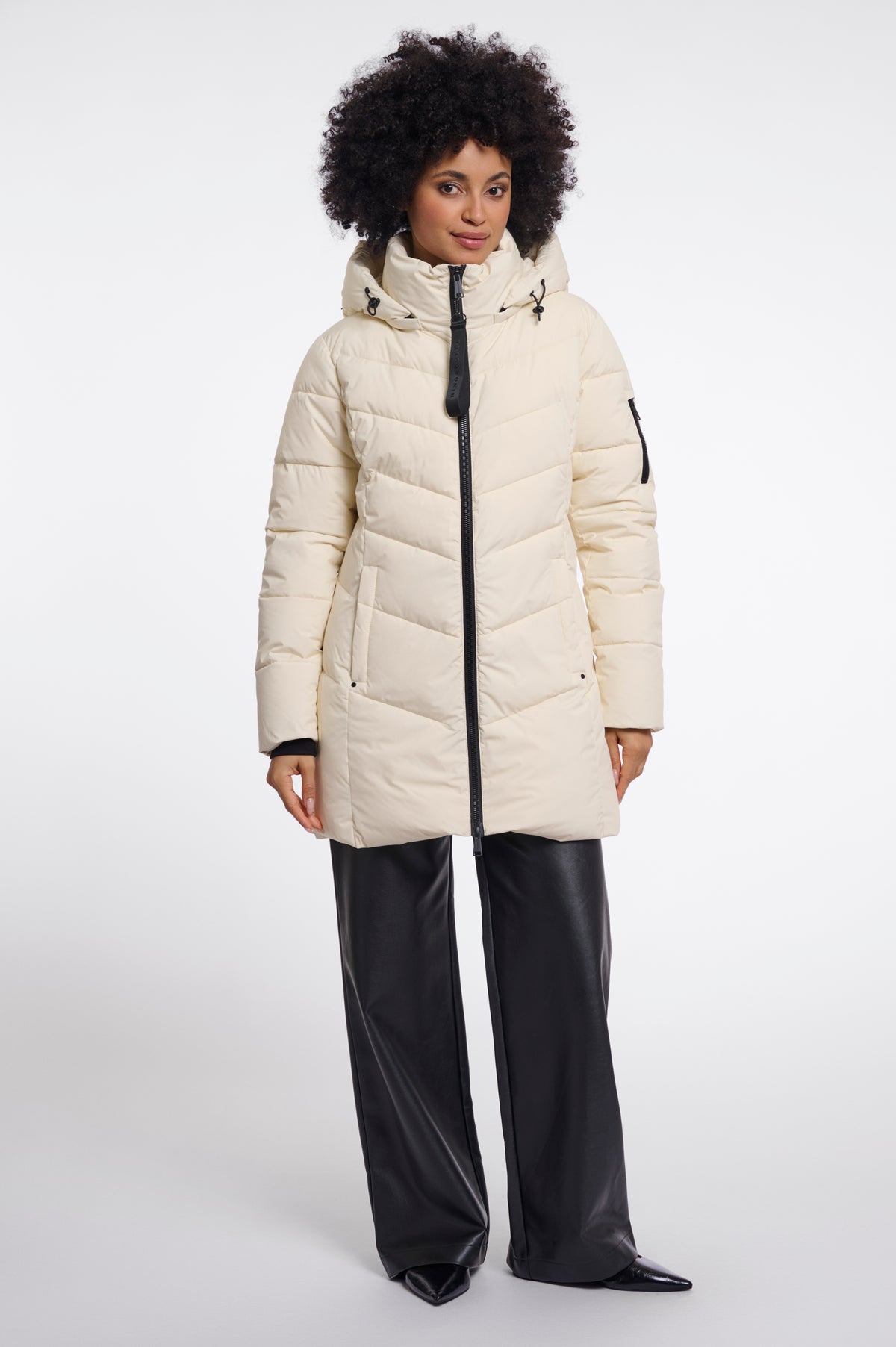 R+P - Padded jacket with detach hood - R+p Yasmina