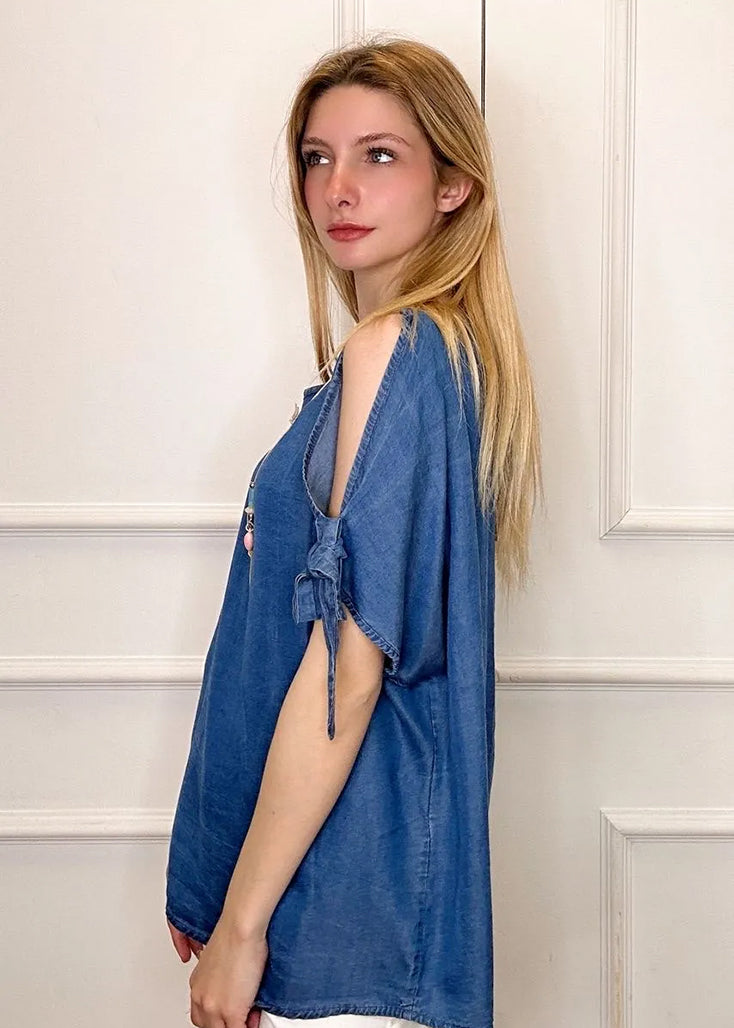 Lipstick - Denim Top - FL777