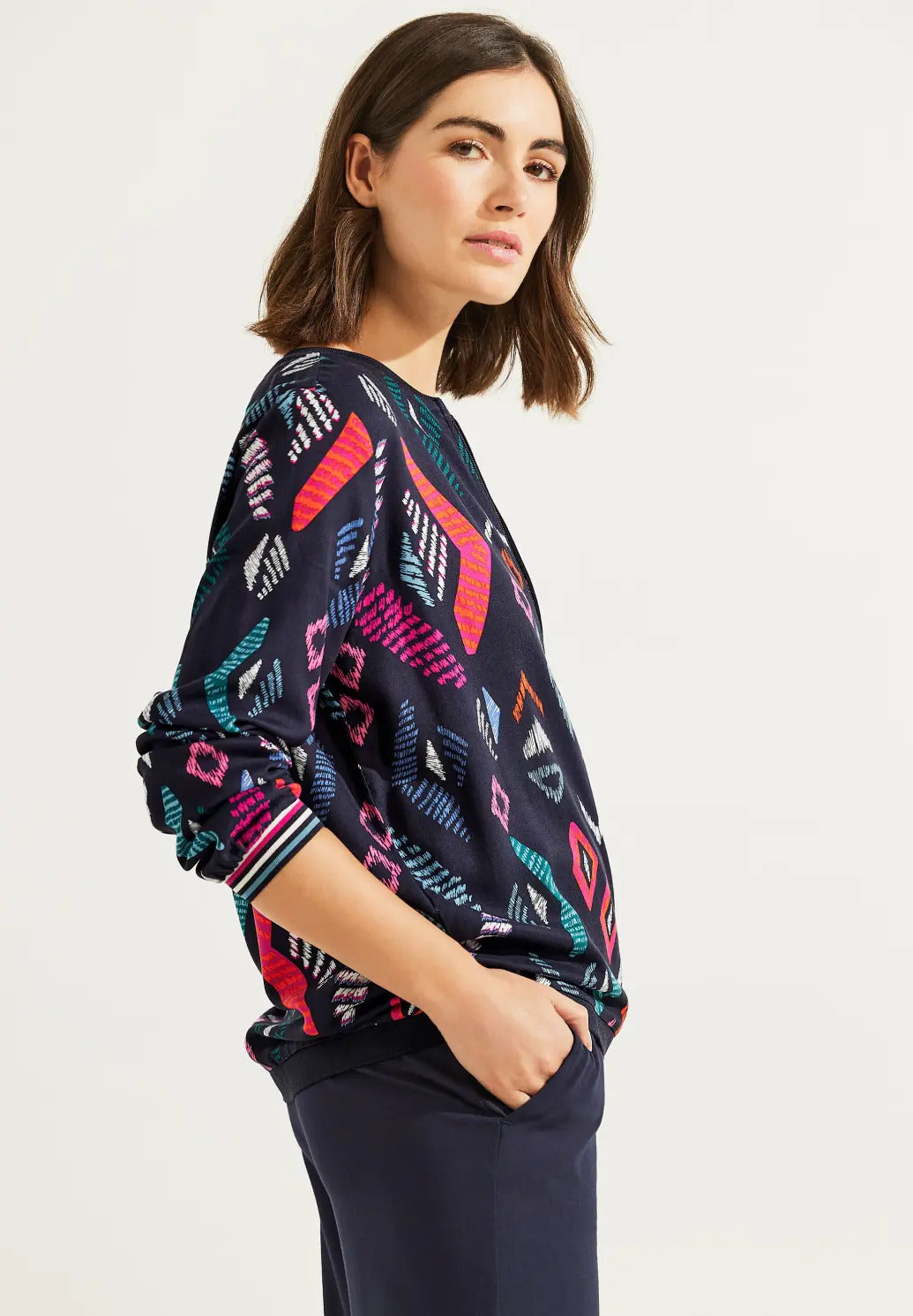 Cecil - Multicoloured Blouse Jacket - 344086