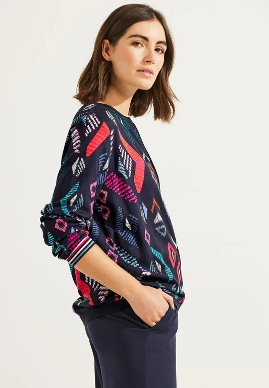 Cecil - Multicoloured Blouse Jacket - 344086
