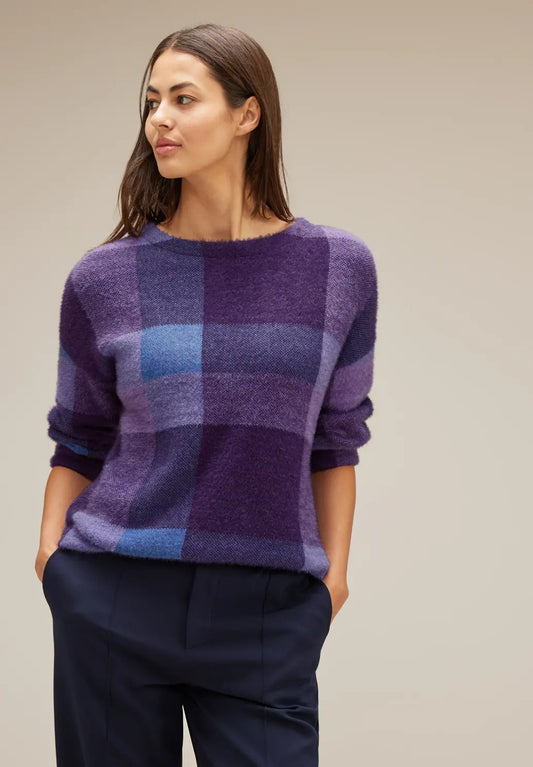 Street One - Soft Checked Shirt with 3/4 Sleeves - 320568