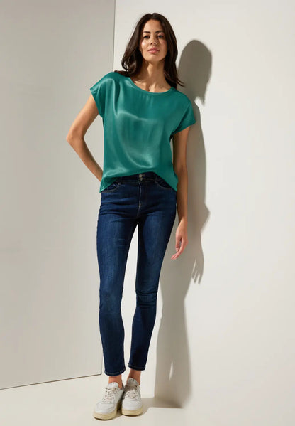 Street One - Shiny Mat Mix Top - 320245