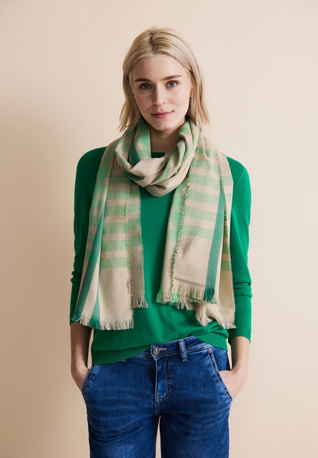 Street One - Scarf with Fringes - 572368