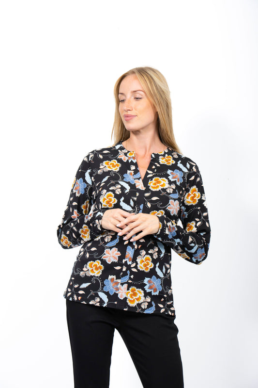 Jessica Graaf - V-Neck Printed Longsleeved Top - 26553