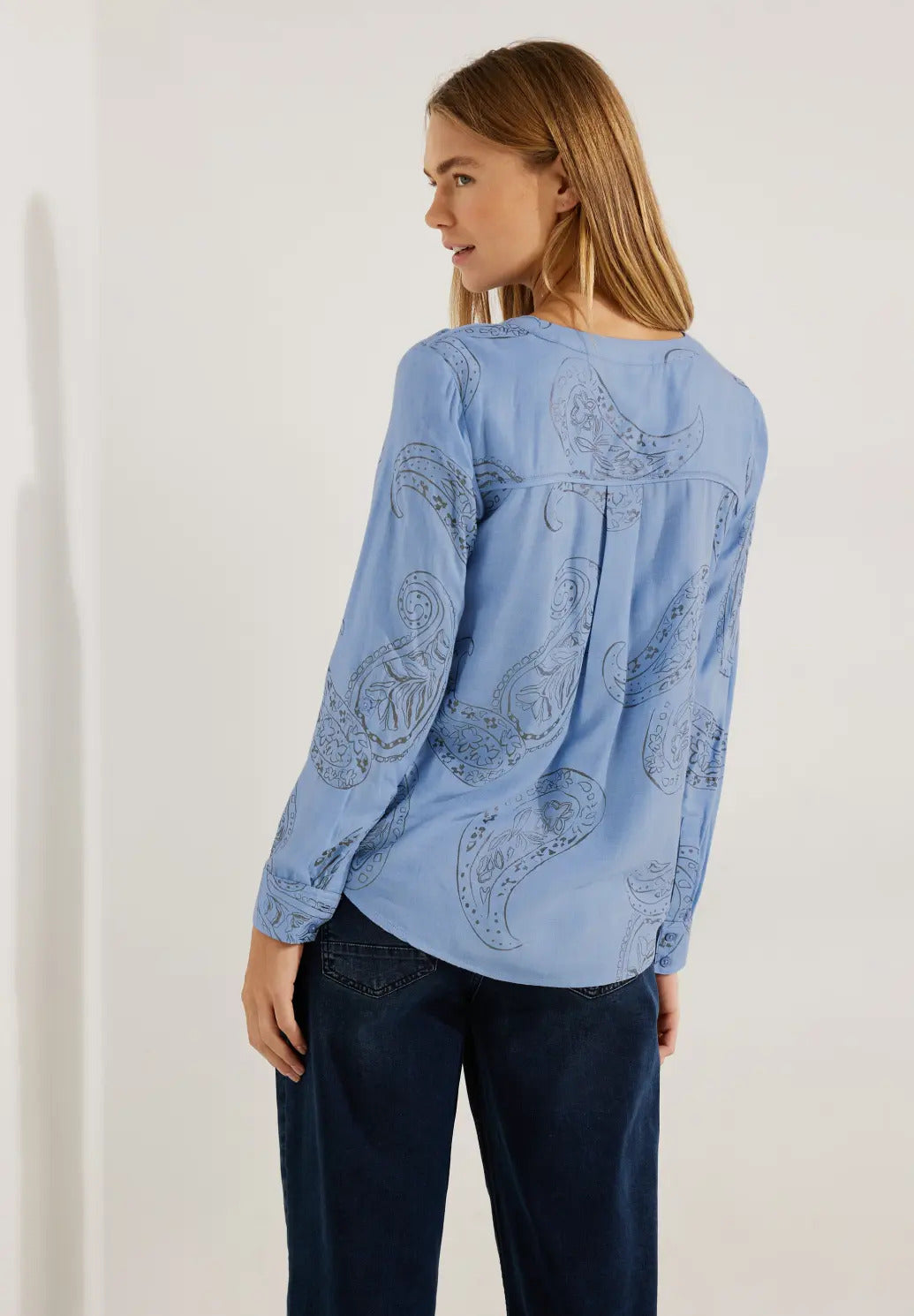 Cecil - Foil Print Blouse - 344266