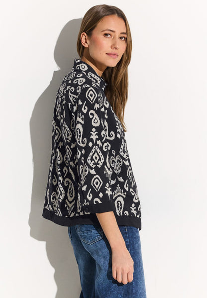 Cecil - Printed Short Style Blouse - 344739