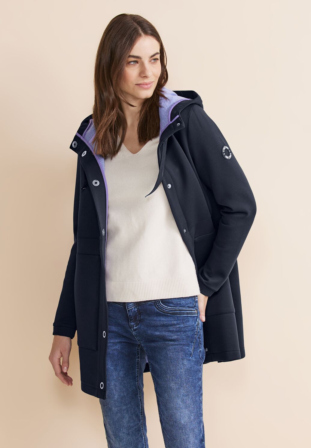 Street One - Long Soft Double-faced Jacket - 212013