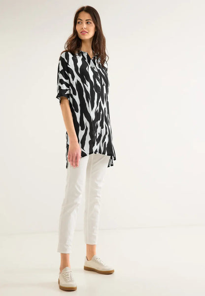 Street One - Zebra print Long Blouse - 343960