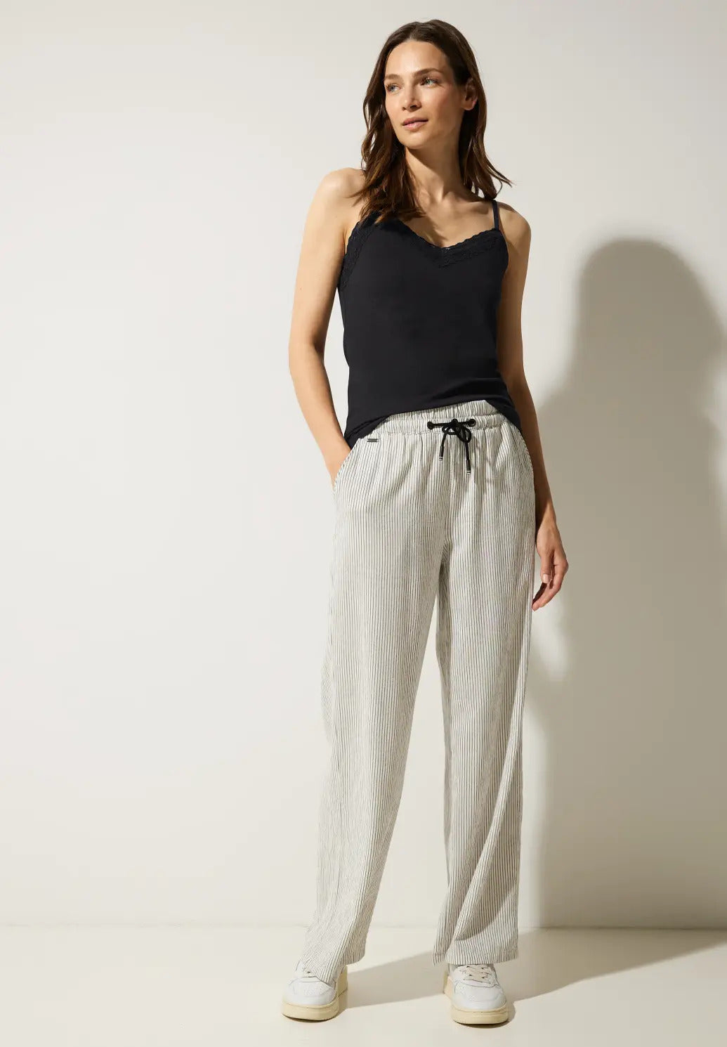 Street One - V-Neck Top with Lace - 320122