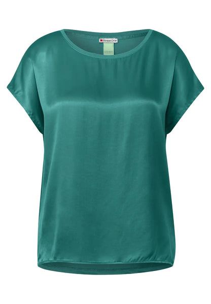 Street One - Shiny Mat Mix Top - 320245