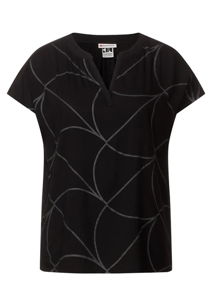 Street One - Shirt Blouse Split Neck - 344087