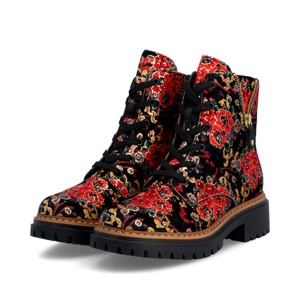 Rieker - Floral print ankle boot - Rie 72617-90