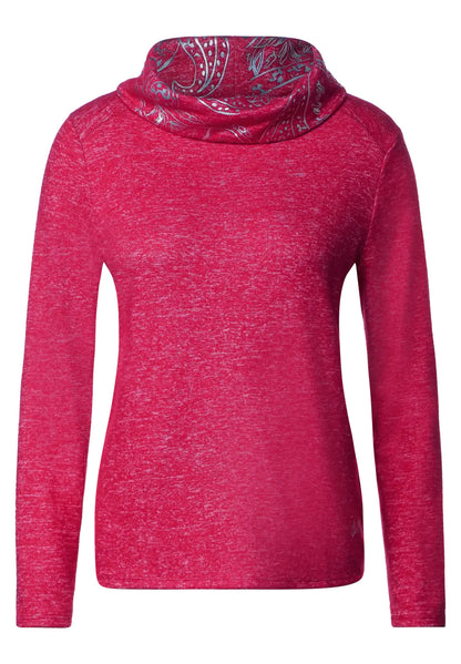 Cecil - Cosy Shirt with Foil Collar - 320550