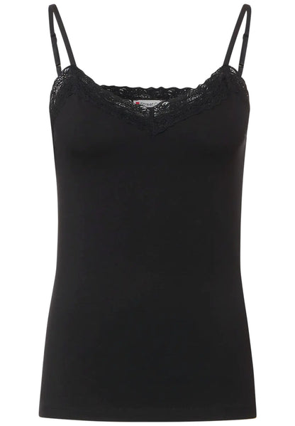 Street One - V-Neck Top with Lace - 320122