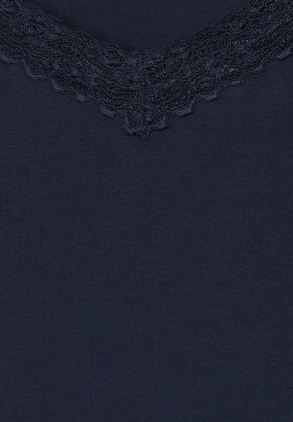Street One - V-Neck Top with Lace - 320122