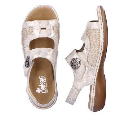 Rieker - Velcro Strap Open Toe Shoe - 65989