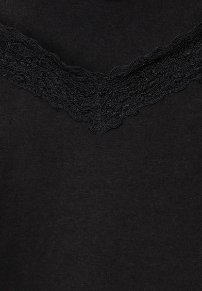 Street One - V-Neck Top with Lace - 320122