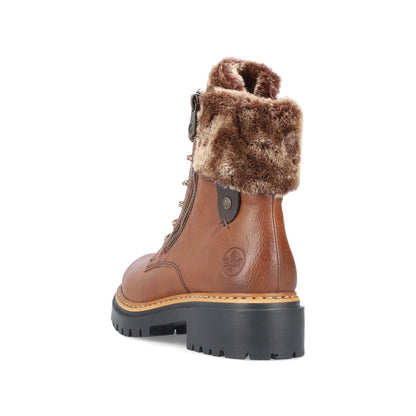 Rieker - Lace Up Fur Boot - 72608
