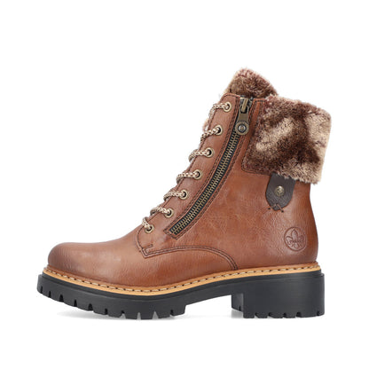 Rieker - Lace Up Fur Boot - 72608