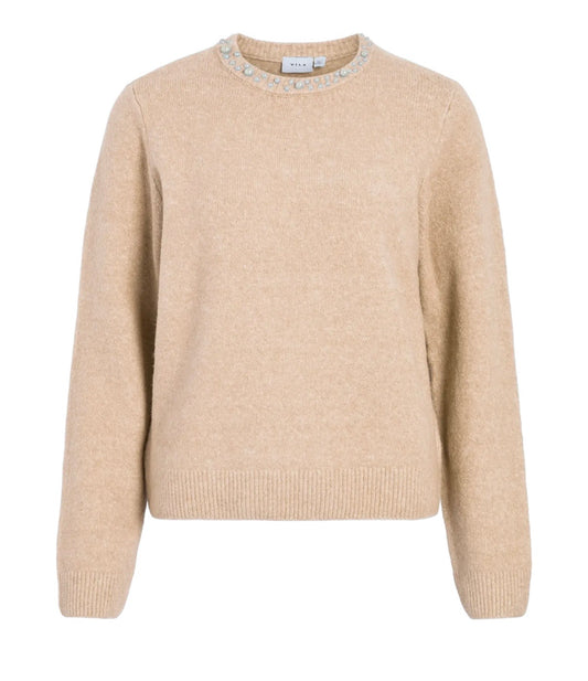 Vila - O-neck l/s knit top - Vi14116180